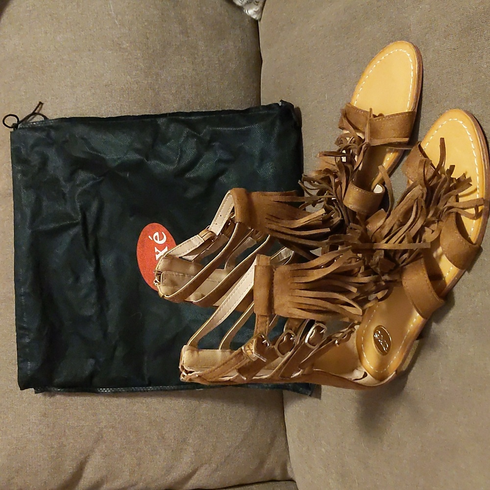 EXE Brown gladiator sandals, size 39